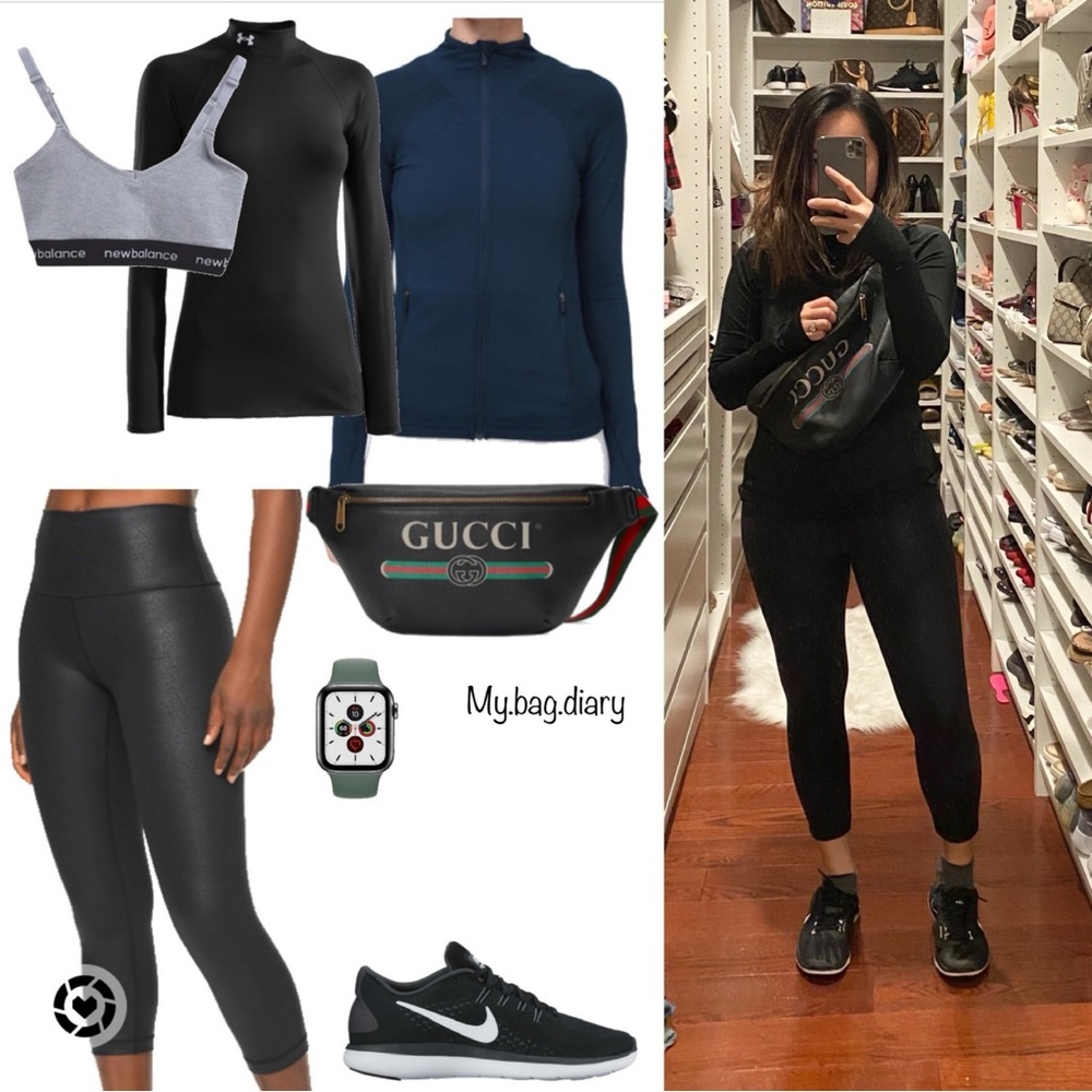 lululemon athletica Black Cropped High-Rise Leggings